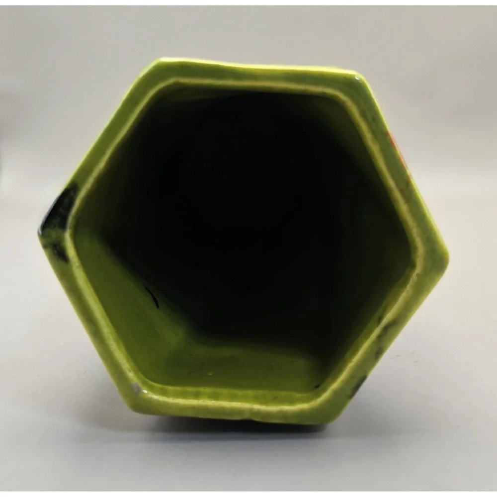 Vintage Lime Glazed Vase. Ceramic 1950's. #4144 Royal Haeger USA.  B#27